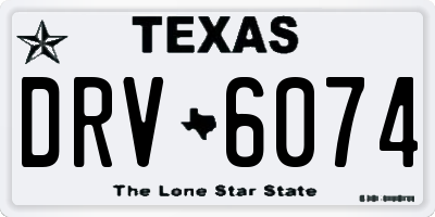 TX license plate DRV6074