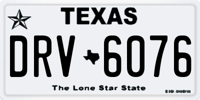 TX license plate DRV6076