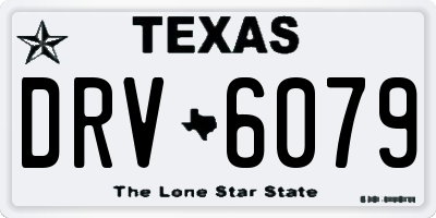TX license plate DRV6079