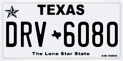 TX license plate DRV6080