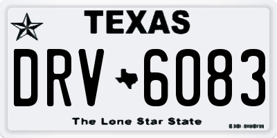 TX license plate DRV6083