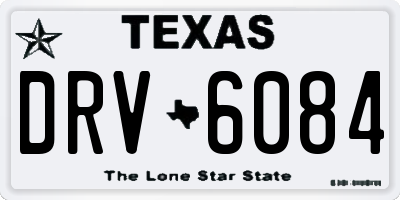 TX license plate DRV6084