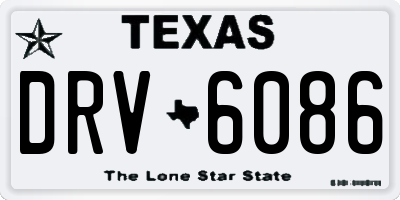 TX license plate DRV6086