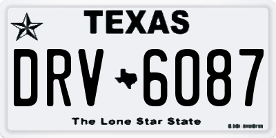 TX license plate DRV6087