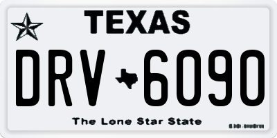 TX license plate DRV6090