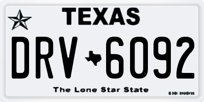 TX license plate DRV6092