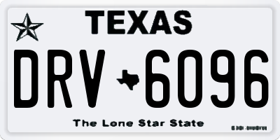 TX license plate DRV6096