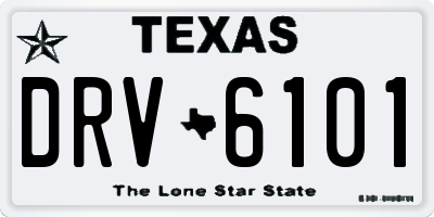 TX license plate DRV6101