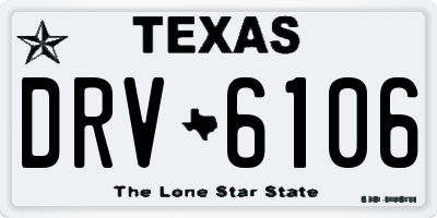 TX license plate DRV6106