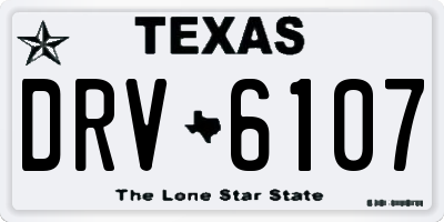 TX license plate DRV6107