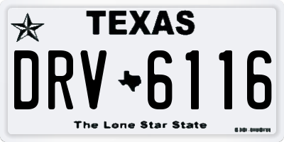 TX license plate DRV6116