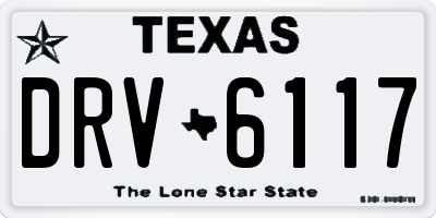 TX license plate DRV6117