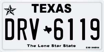 TX license plate DRV6119