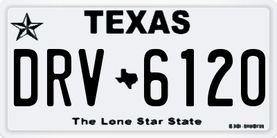 TX license plate DRV6120