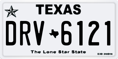 TX license plate DRV6121