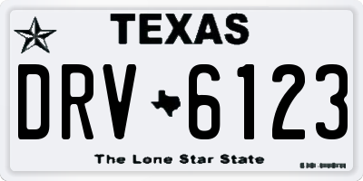 TX license plate DRV6123