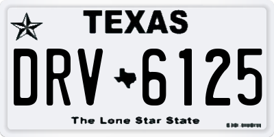 TX license plate DRV6125