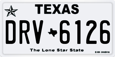 TX license plate DRV6126