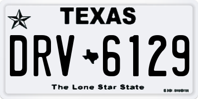 TX license plate DRV6129