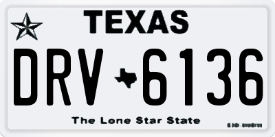 TX license plate DRV6136