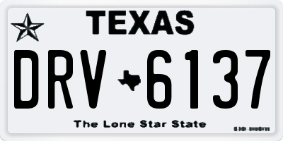 TX license plate DRV6137