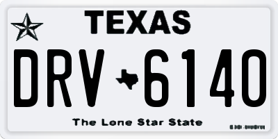 TX license plate DRV6140
