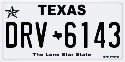 TX license plate DRV6143