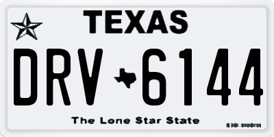 TX license plate DRV6144