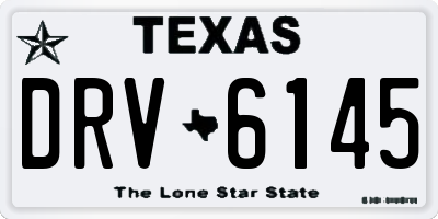 TX license plate DRV6145