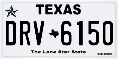 TX license plate DRV6150