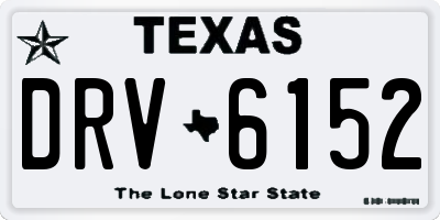 TX license plate DRV6152