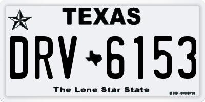 TX license plate DRV6153