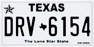 TX license plate DRV6154