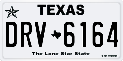 TX license plate DRV6164