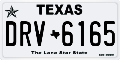 TX license plate DRV6165