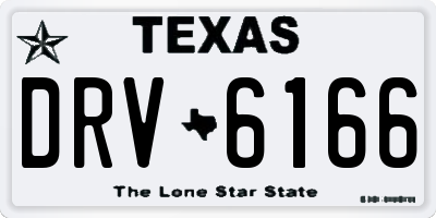 TX license plate DRV6166