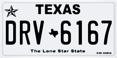 TX license plate DRV6167