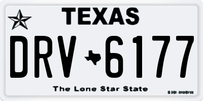 TX license plate DRV6177