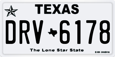 TX license plate DRV6178