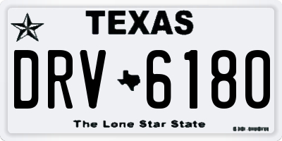 TX license plate DRV6180