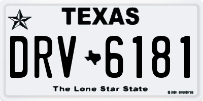 TX license plate DRV6181