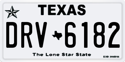 TX license plate DRV6182