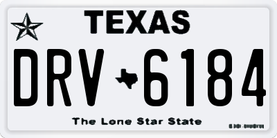 TX license plate DRV6184