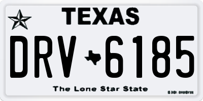 TX license plate DRV6185