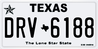 TX license plate DRV6188