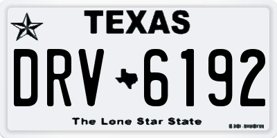 TX license plate DRV6192