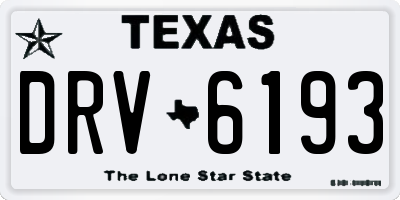 TX license plate DRV6193