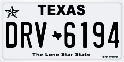 TX license plate DRV6194