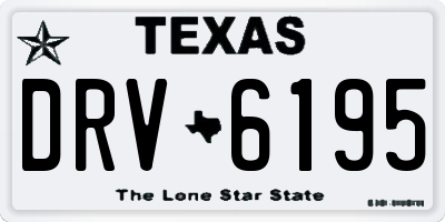 TX license plate DRV6195