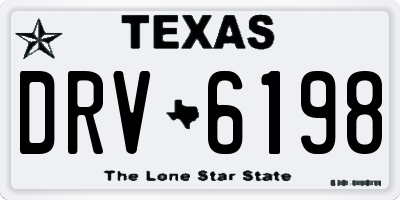 TX license plate DRV6198